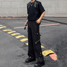 Load image into Gallery viewer, American Deconstructed Zippered Straight-leg Trousers
