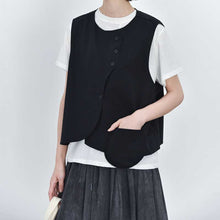 Load image into Gallery viewer, Japanese Retro Patchwork Pocket Vest
