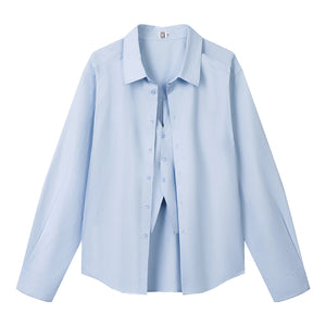 Fake Two-piece Loose Lapel Shirt