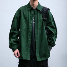 Load image into Gallery viewer, Japanese Retro Textured Long-sleeved Shirt
