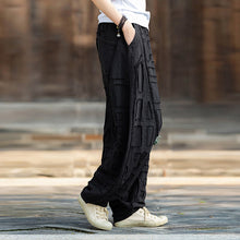 Load image into Gallery viewer, Raw-edge Linen Wide-leg Harem Pants
