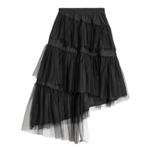Load image into Gallery viewer, Women's Asymmetric Hem Elastic Waist Puffy Tulle Skirt
