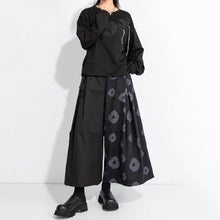 Load image into Gallery viewer, Loose Retro Contrast Color Splicing Culottes
