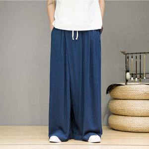 Cotton And Linen Casual Straight Pants
