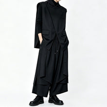 Load image into Gallery viewer, Japanese Asymmetrical Hooded Overlap Front Loose Sleeveless Vest
