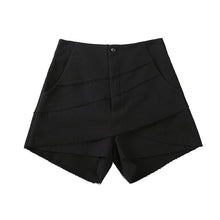 Load image into Gallery viewer, Dark High Waist Cut Edge Shorts
