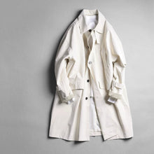 Load image into Gallery viewer, Mid-Length Lapel Loose Fit Casual Silhouette Trench Coat
