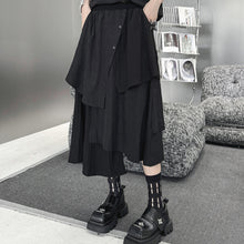 Load image into Gallery viewer, Irregular Loose Solid Color Shirt Elastic Waist Skirt
