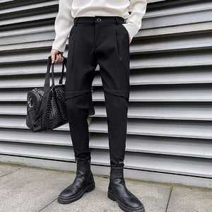 Dark Black Slim Pencil Pants