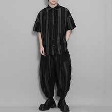 Load image into Gallery viewer, Retro Vertical Striped Fringe Patchwork Shirt
