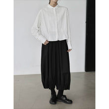 Load image into Gallery viewer, Women's Japanese Vertical Striped Loose Long Sleeve Shirt
