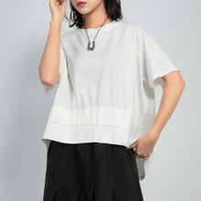 Load image into Gallery viewer, Loose Irregular Pleated Thin T-shirt
