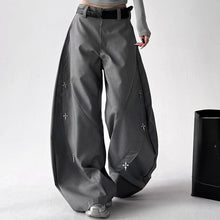 Load image into Gallery viewer, Vintage Embroidered Drape Loose Straight-leg Wide-leg Pants
