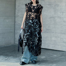 Load image into Gallery viewer, French Retro Hollow Lace Cover-up Dress
