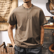 Load image into Gallery viewer, 250g Heavyweight Loose Fit Cotton Henley Shirt
