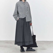 Load image into Gallery viewer, Japanese Asymmetrical Retro Striped Color-blocked Shirt
