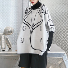 Load image into Gallery viewer, Reversible Turtleneck Pullover Loose Sweater
