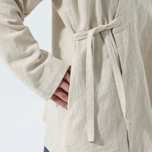 Load image into Gallery viewer, Loose Cotton Layered Cross Front Side Tie Shirt
