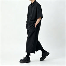 Load image into Gallery viewer, Japanese Lyocell Loose Drapey Casual Short-sleeved Shirt
