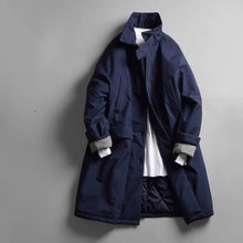 Load image into Gallery viewer, Mid-Length Lapel Loose Fit Casual Silhouette Trench Coat
