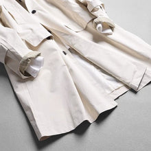 Load image into Gallery viewer, Mid-Length Lapel Loose Fit Casual Silhouette Trench Coat
