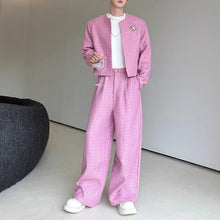 Load image into Gallery viewer, Woolen Metal Suit Jacket Wide-leg Trousers Two-piece Suit
