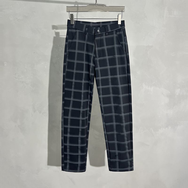 Casual Plaid Elastic Waist Sports Harem Pants