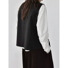 Load image into Gallery viewer, Women's Asymmetrical Wrap Button Sleeveless Vest
