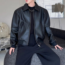 Load image into Gallery viewer, American Retro PU Leather Lapel Jacket
