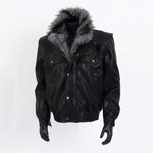 Load image into Gallery viewer, Fur Collar PU Leather MotorcycleJacket
