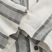 Load image into Gallery viewer, Japanese Striped Loose Kimono Shirt Half Sleeve Cardigan
