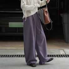 Load image into Gallery viewer, Casual Curved Elastic Waist Loose Wide-leg Pants
