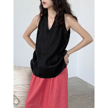 Load image into Gallery viewer, Women's Linen V-Neck Halter Camisole

