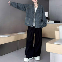 Load image into Gallery viewer, V-neck Loose-fitting Knitted Cardigan

