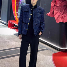 Load image into Gallery viewer, Paneled Raw-edge Tweed Jacket
