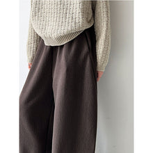 Load image into Gallery viewer, High-waisted Elasticated Casual Straight Trousers
