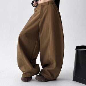 High-waisted Casual Wide-leg Pants