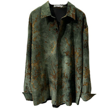 Load image into Gallery viewer, Retro Printed Flocked Loose Long Sleeve Shirt
