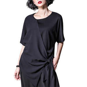 Asymmetric Faux Two-piece Top