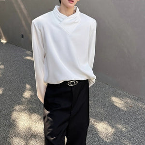Padded Shoulder Collar Sweatshirt