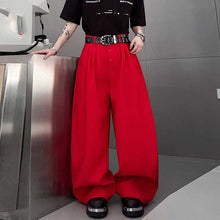 Load image into Gallery viewer, Scimitar Button Loose Casual Wide-leg Pants
