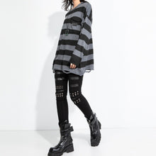 Load image into Gallery viewer, Loose Striped Color-blocked Knit Sweater
