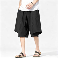 Load image into Gallery viewer, Ice Silk Loose-fitting Faux Two-piece Shorts
