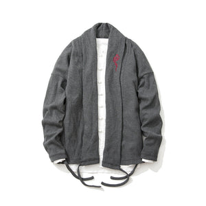 Casual Cardigan Embroidered Sweater