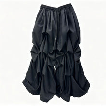 Load image into Gallery viewer, Japanese High-waist Loose Pleated Wide-leg Cropped Skirt-pants
