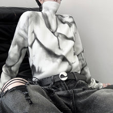 Load image into Gallery viewer, Stand Collar Spray-painted Knitted Sweater

