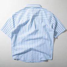 Load image into Gallery viewer, Striped Seersucker Breathable Loose Casual Shirt
