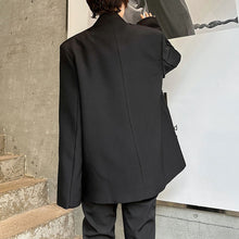 Load image into Gallery viewer, Loose Stand Collar Button Blazer
