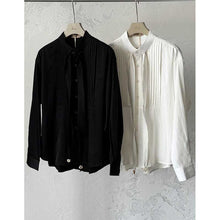 Load image into Gallery viewer, French Retro Accordion Pleated Shirt
