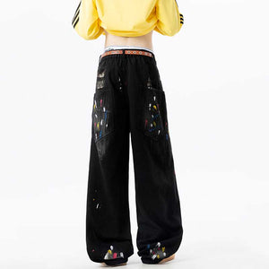 American Graffiti Loose Wide-Leg Jeans